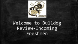 RCHS Bulldog Review incoming freshman