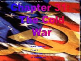 Chapter 31 The Cold War By Bruno Tambasco