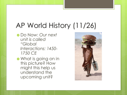 AP World History (11/26)
