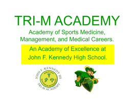 TRI-M ACADEMY Academy of Sports Medicine, Management, and