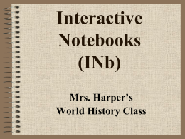 Interactive Notebook Expectations (Tue, 7/26)
