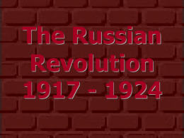Russian Revolution Part I