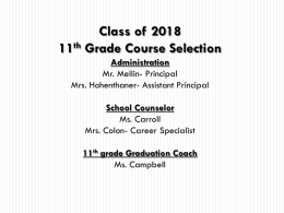 2018 11th Grade Course Selection PPT