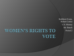 Women*s Rights to Vote