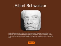 Albert Schweitzer Powerpoint