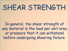 Shear Strength in Soils