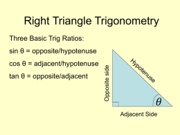 Basic Right triangle trig