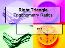 Basic Right Triangle Trig lesson