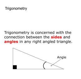 Finding an angle from a triangle