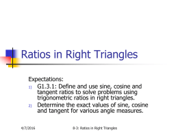 Ratios in Right Triangles