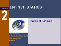 Chapter 2: Statics of Particles