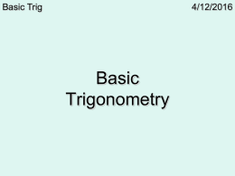 Geometry Unit 8 Trig 7-4