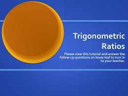 Trigonometric Ratios - Ridley Coreplus Tutorials!
