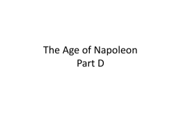 The Age of Napoleon Part D