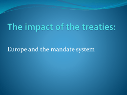 Europe and the mandate system