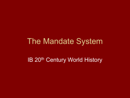 The Mandate System
