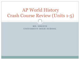 AP World History Crash Course Review (Units 1-5)