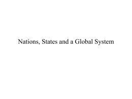 Nations, States and a Global System
