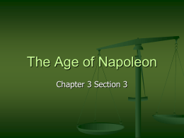 The Age of Napoleon - Muroc Joint Unified School District