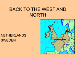 BACK TO THE WEST AND NORTH