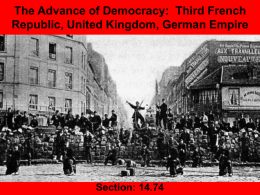 The Advance of Democracy: Third French Republic, United Kingdom