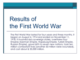 Results of the First World War