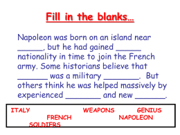 ITALY WEAPONS GENIUS FRENCH NAPOLEON SOLDIERS