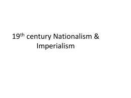 19th century Nationalism & Imperialism