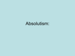 Absolutism - Scaggs` World History