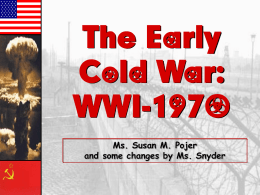 The Early Cold War