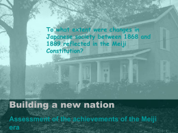 Achievements of the Meiji Restoration