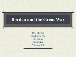 Borden and the Great War