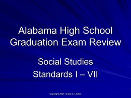 Alabama High School Graduation Exam Review