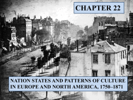 Nation States and Patterns of Culture in Europe and North America