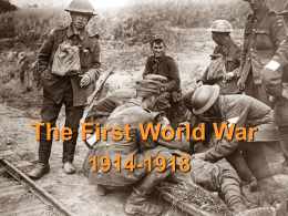 PPT: The First World War - Online