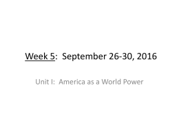 Week 5: September 26-30