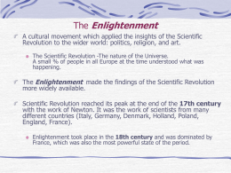 The Enlightenment - APEH