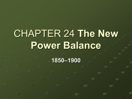 The New Power Balance 1850–1900
