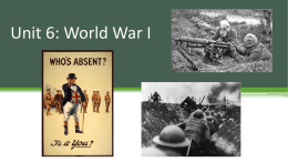 Unit 6 World War I