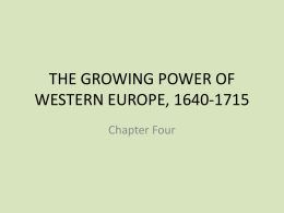 the growing power of western europe, 1640-1715