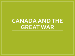 Canada and the Great War