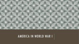 AMERICA IN WORLD WAR i
