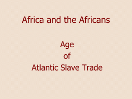 Africa and Slave Tradex