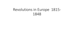 European Revolutions 1815-1848