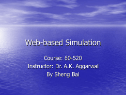 Web-based Simulation - University of Windsor