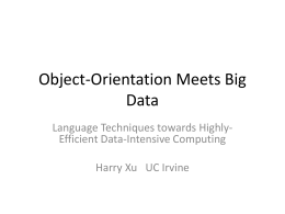Object-Orientation Meets Big Data