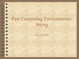 Past Computing Environments: Swing