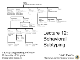 Lecture 11 - Computer Science at UVA