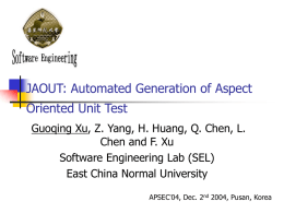 A Novel Approach to Unit Test: The Aspect