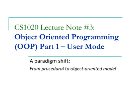 Lect3-OOP-Part1x - NUS School of Computing